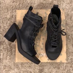 Free People City of Lights Leather Heel Boot NWT